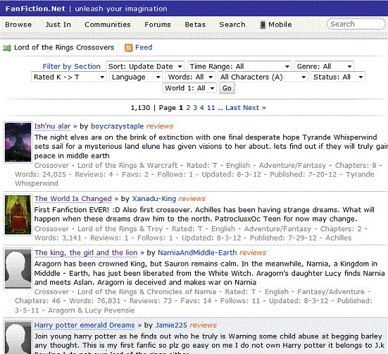 Fanfiction.net - Visited Link Colours
