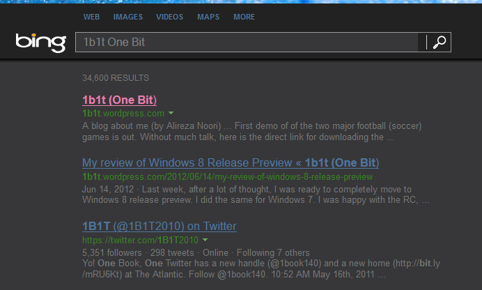 Dark Bing
