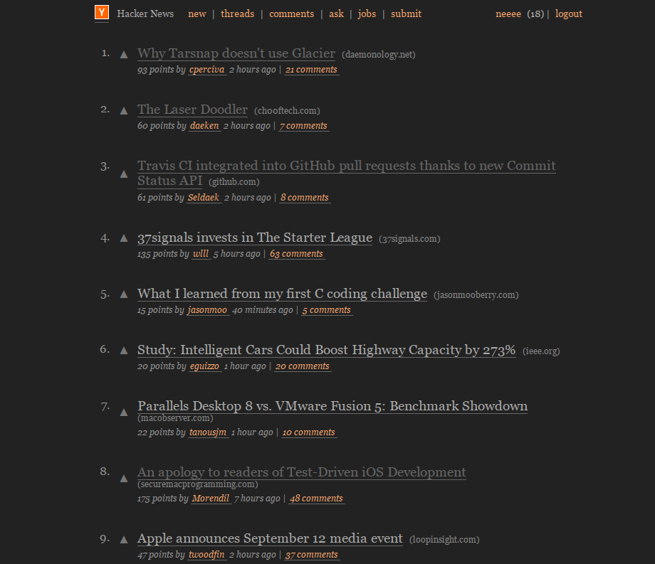 Georgify Dark (Hacker News)