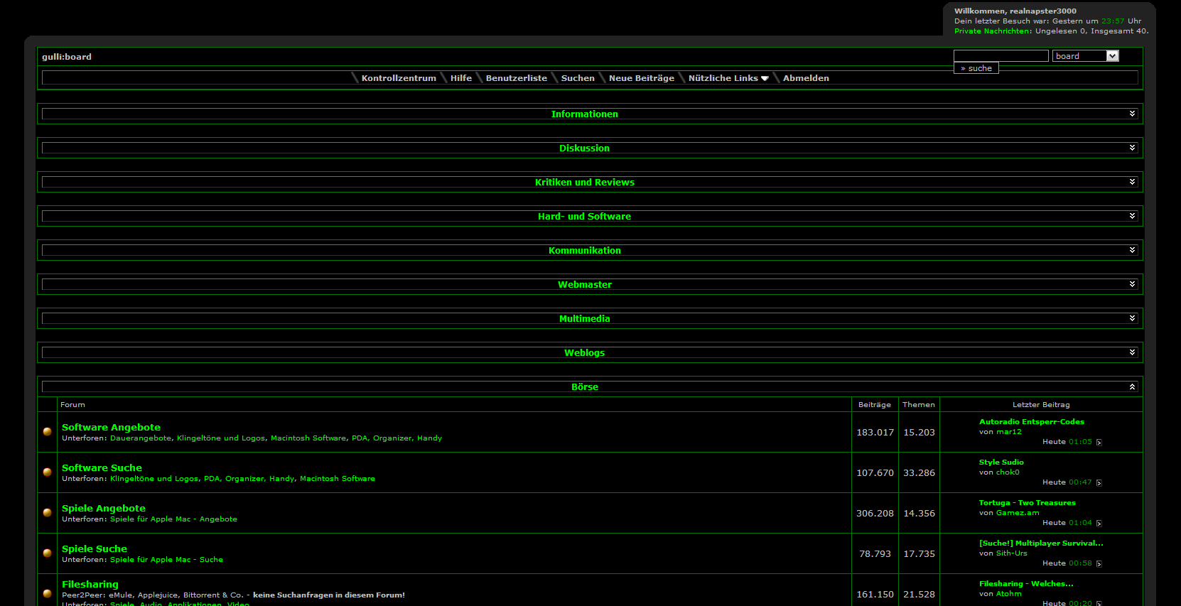 gulli:board Dark / Green Style
