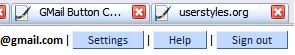 Gmail - Setting, Help, and Sign-out Buttons