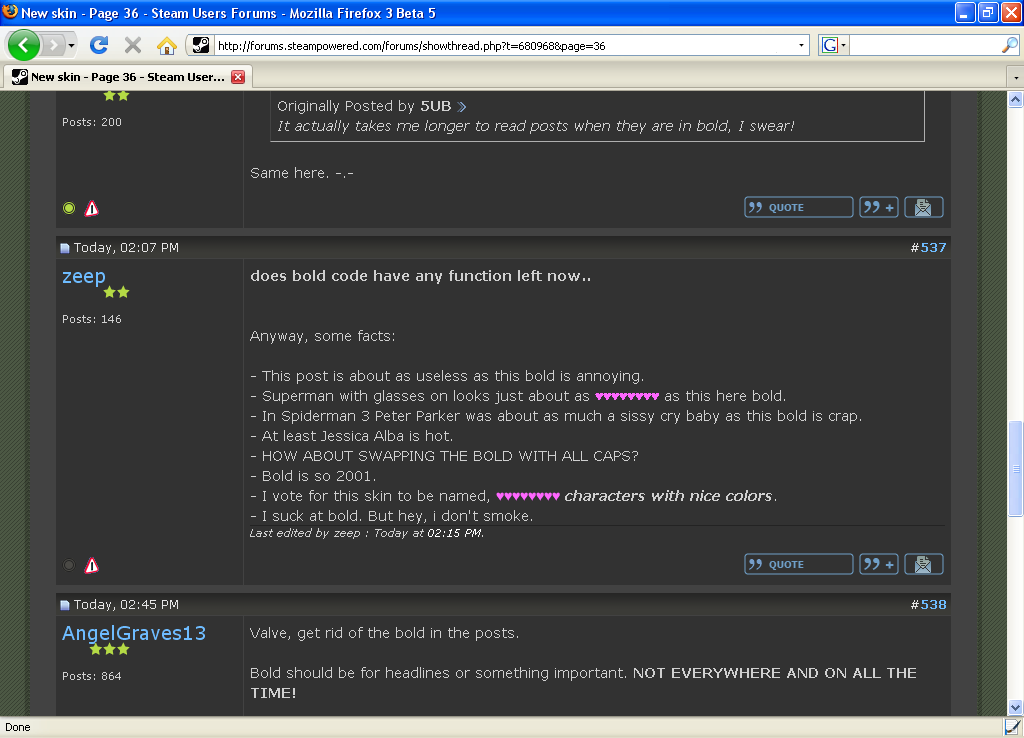 Steam Powered User Forums Alternate Theme