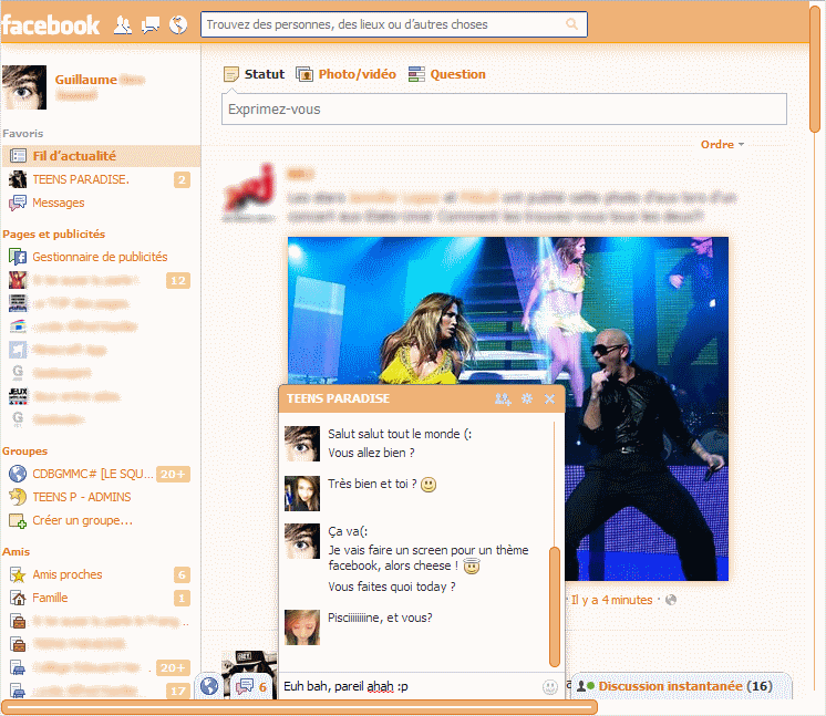TEENS PARADISE - Facebook Orange