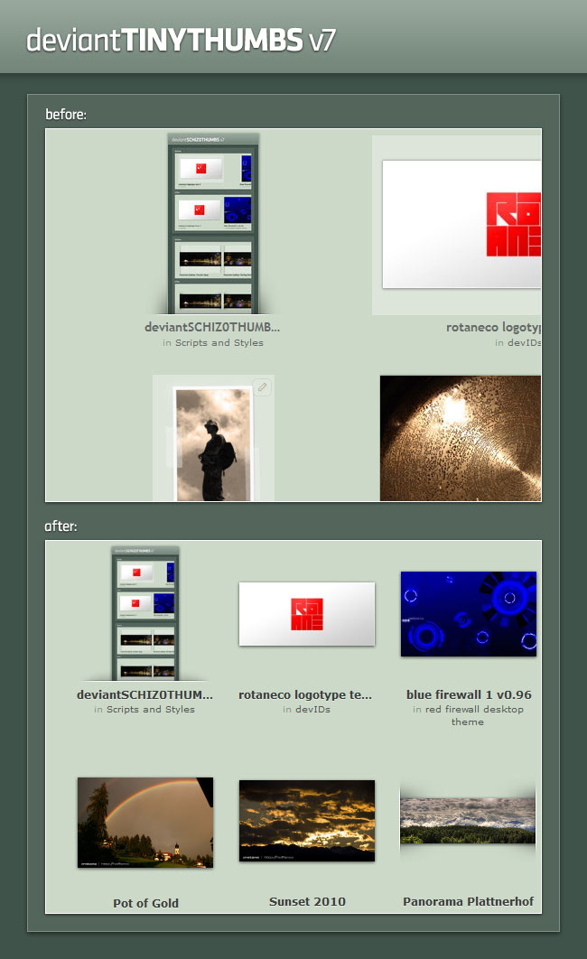 deviantTHUMBS:TINY v7 (rotane)