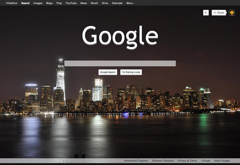 Google Home Page - Manhattan Live 3D