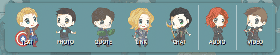 Yuwenicorn's chibi!Avengers Tumblr dashboard icons