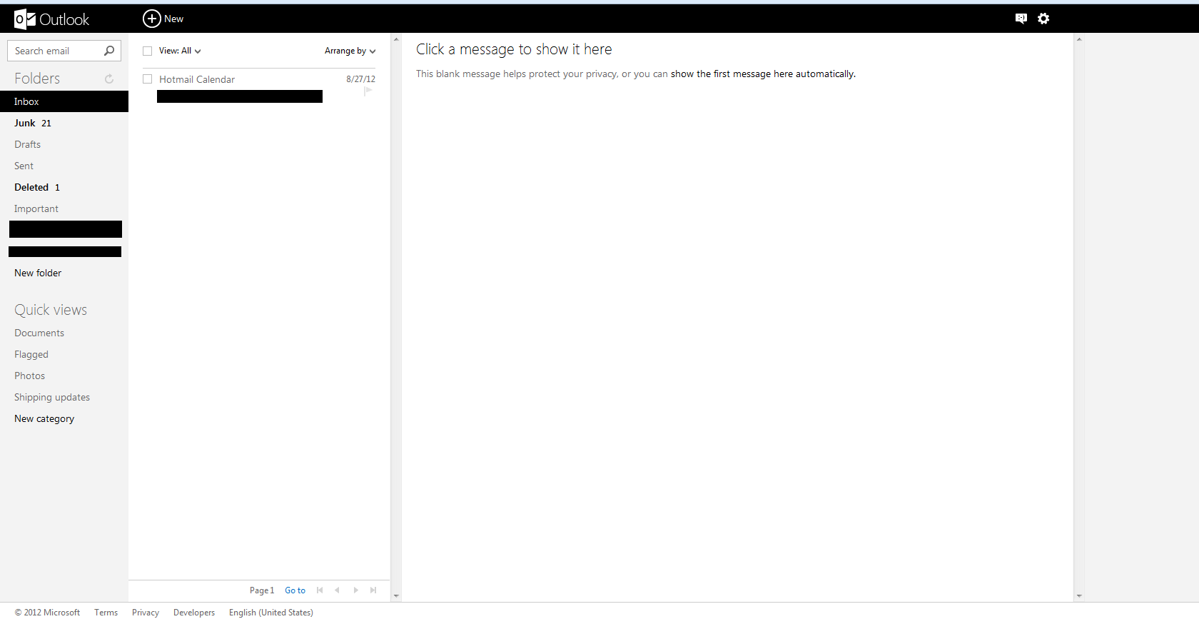 Outlook.com Black