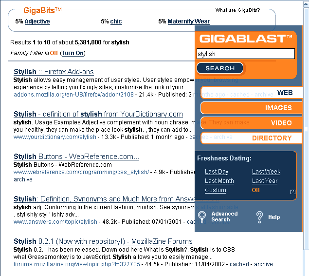 Gigablast compact