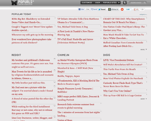 Popurls readability theme