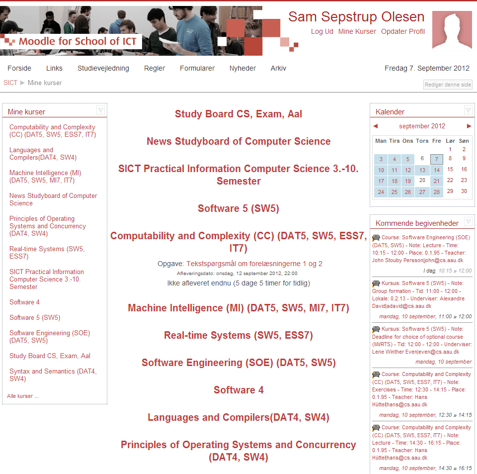 AAU SICT moodle (old)