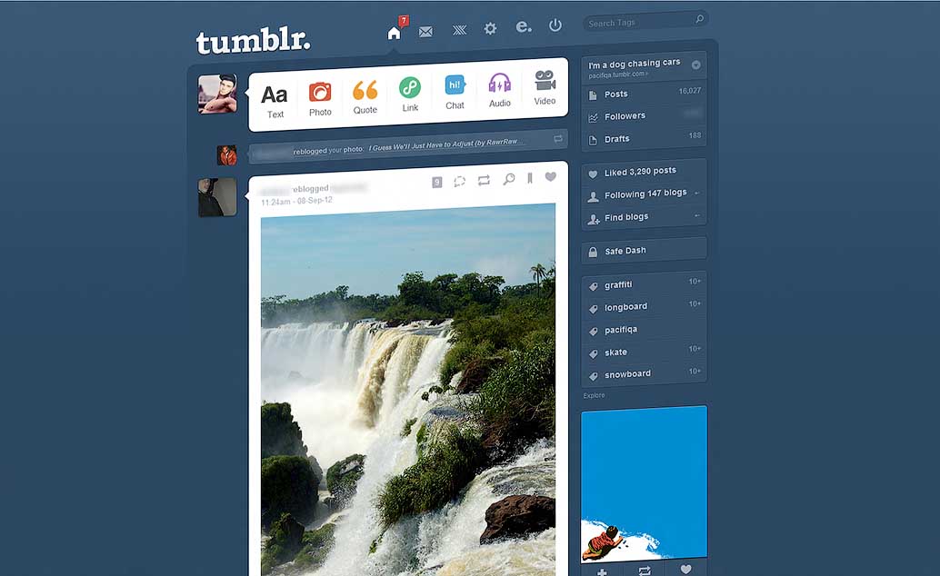 Tumblr - Tilt the Dashboard!