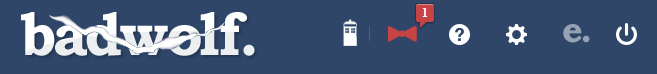 TARDIS DASHBOARD HOME AND BOWTIE MESSAGE [changed]