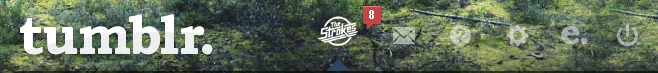 The Strokes Tumblr dasboard button