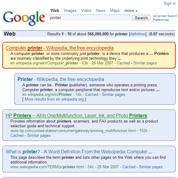 Google: no ads and new style