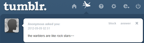 warbler logo - tumblr inbox icon