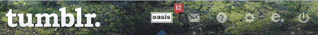 Oasis Tumblr dasboard button