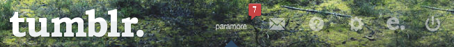 Paramore Tumblr dasboard button