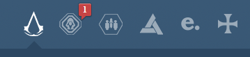 Tumblr - Assassin's Creed Dashboard buttons