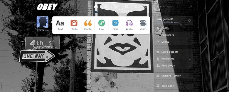 OBEY Tumblr Dashboard Theme