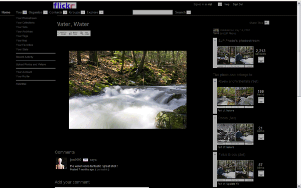 Flickr Photos on Black