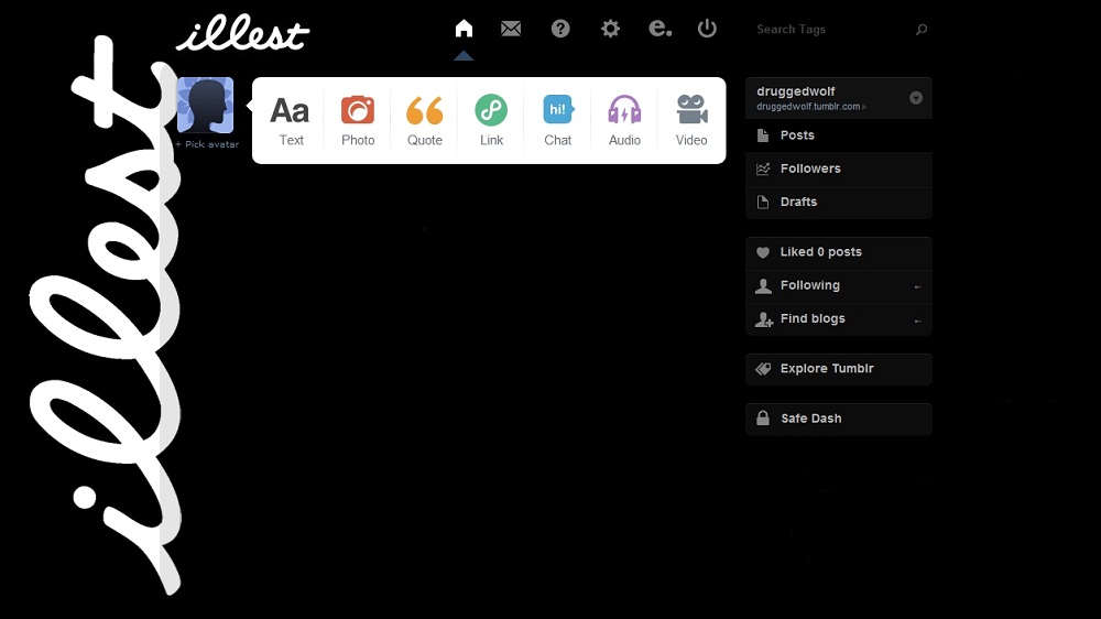 Illest Tumblr Dashboard Theme