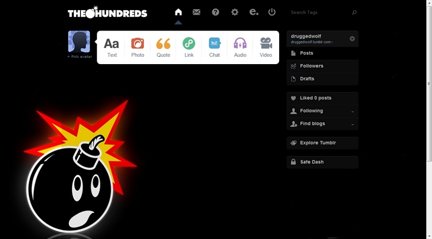The Hundreds Tumblr Dashboard Theme