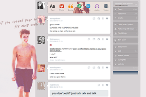 Justin Bieber- Dashboard Theme Tumblr