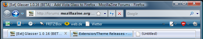 FF3+Glasser: Complete Vista OS green small ADDON