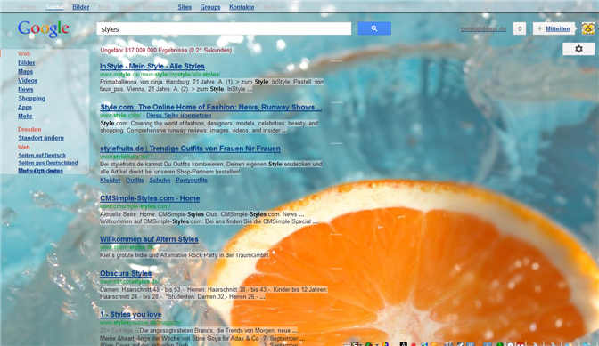 Google Orange Splice Water ++ Google.com