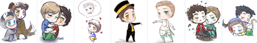 chibi Klaine dashboard icons