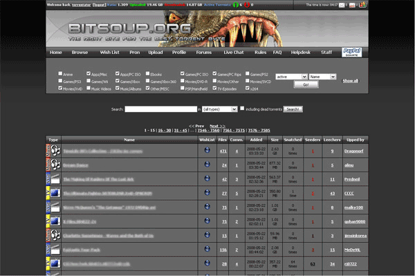 Bitsoup.org Dark/Grey (imageshack.us images)