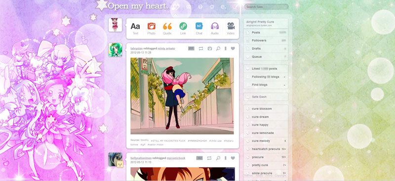 Tumblr - Pretty Cure 'Open my heart'
