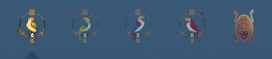 Tiki Room icon bar for tumblr