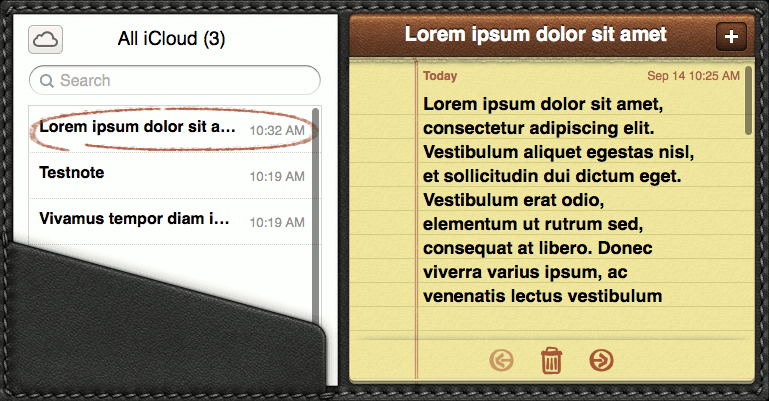 iCloud.com - Notes.app font