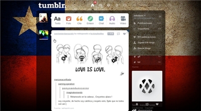 Tumblr Dashboard Chile Flag