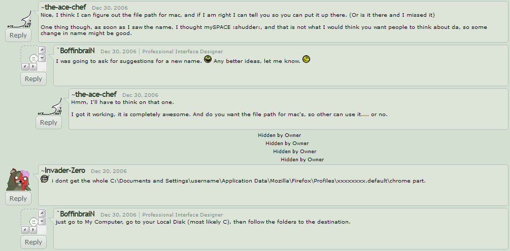 deviantArt compact comments