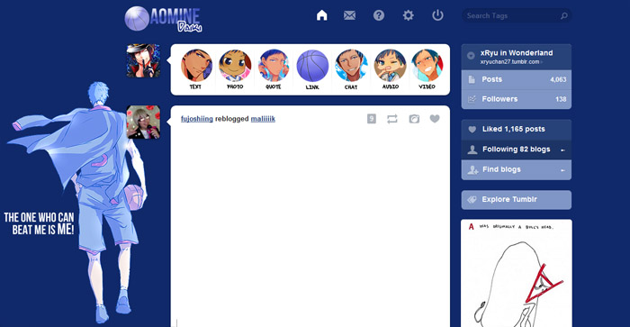 Aomine Daiki Ver.1 Dashboard Theme