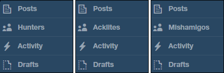 Tumblr - Followers - Hunters/Acklites/Mishamigos