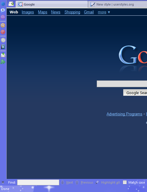 Personas: Fix side toolbars and find bar