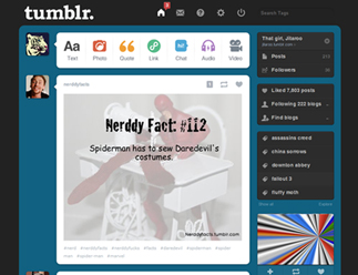 Tumblr Dashboard Theme - Dark Grey and Blue