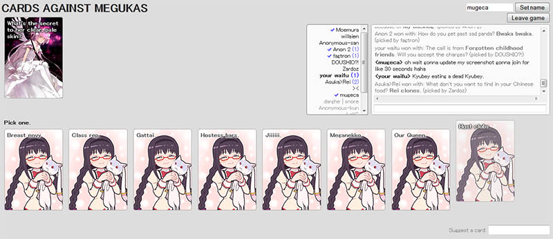 CARDS AGAINST MEGUKA - custom cardbacks