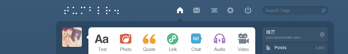 Tumblr Logo- Braille