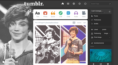 Tumblr dashboard theme - George Shelley