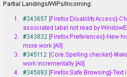 For mozillaZine builds forum's orange list
