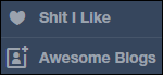 Tumblr - Multiple Text Changes - Shit I Like, etc.