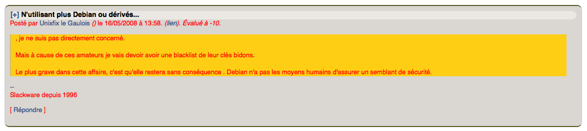 LinuxFr.org - Lire les commentaires censurés