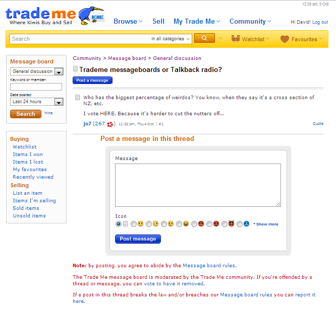 Trademe clean look