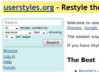 userstyles.org wider search+always show options