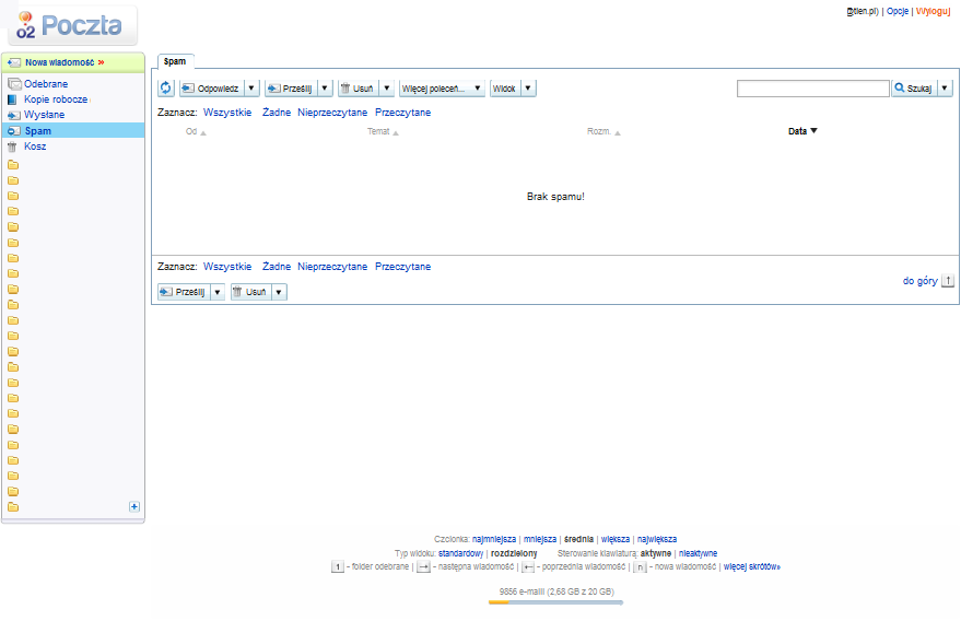 poczta.o2.pl  bez reklam  (no ads)