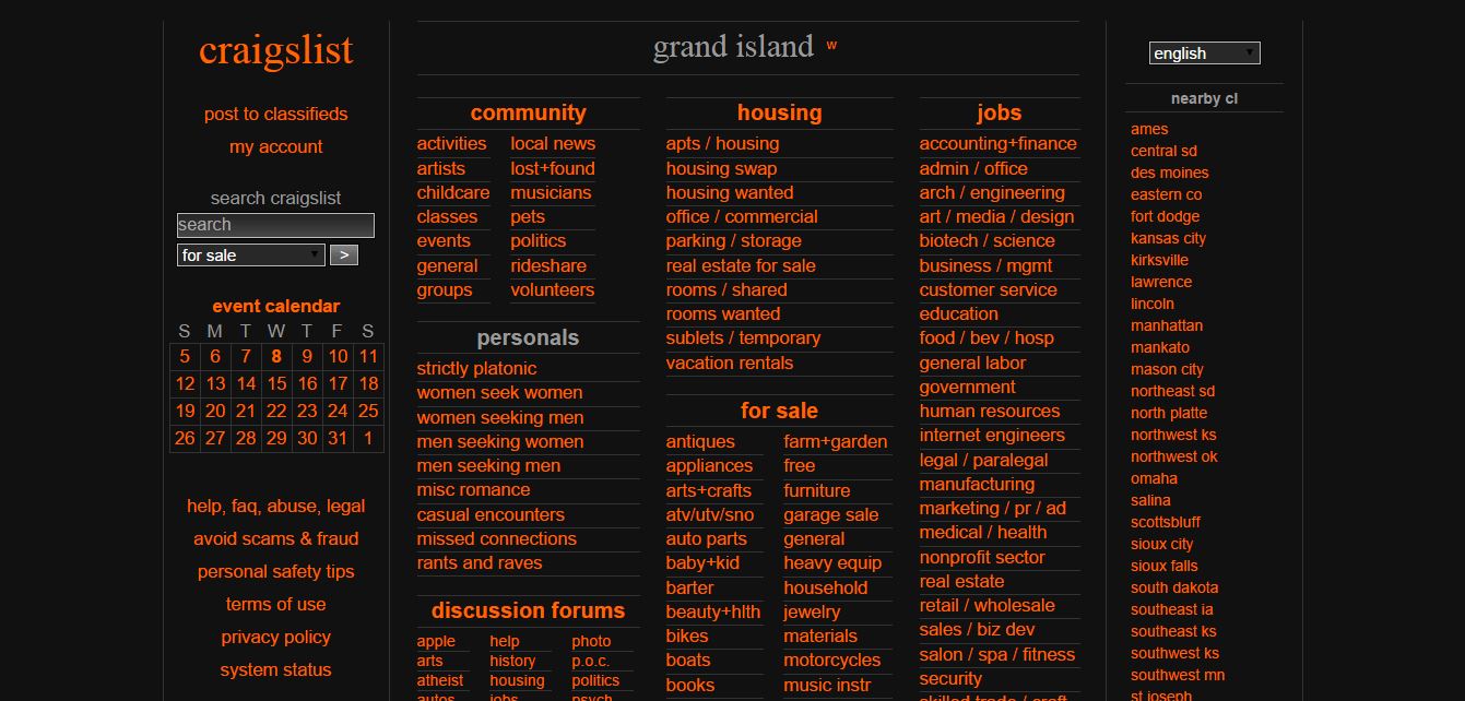 Craigslist.org - Black & Orange [PocketAppZ]